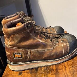 Timberland PRO Men's Rugged Brown Leather Boots